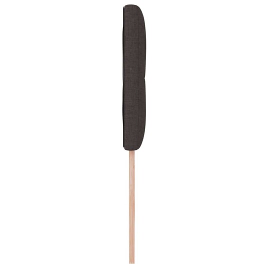 Sengegavl med knapper mørk brun 90 cm stoff