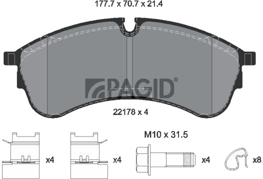 PAGID T2679N Bremseklosser PAGID T2679N Bremseklosser