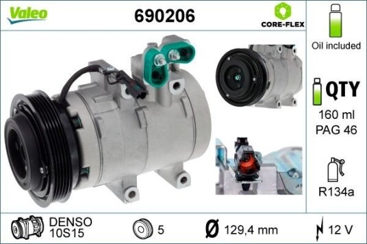AC kompressor VALEO 690206 AC kompressor VALEO 690206