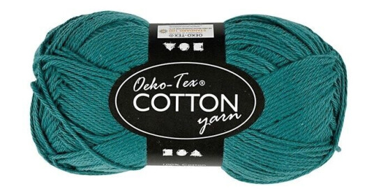 Creativ Company Cotton yarn Petrol 50gr 170m Creativ Company Cotton yarn Petrol 50gr 170m