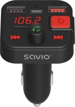 Savio Tr 15 Transmiter Fm Z Bluetooth Analog Og Digital Fm 87,6   107,9 Mhz Bluetooth/Usb Lydstrømming Usb Type A Usb Type C