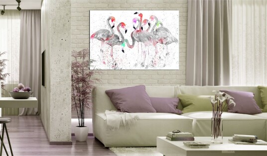Tavle Flamingoes Dance 90X60 Artgeist sp. z o. o.