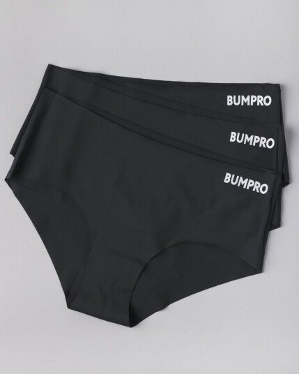 Bumpro 3-pack No Show Hipster Black - L Bumpro 3-pack No Show Hipster Black - L