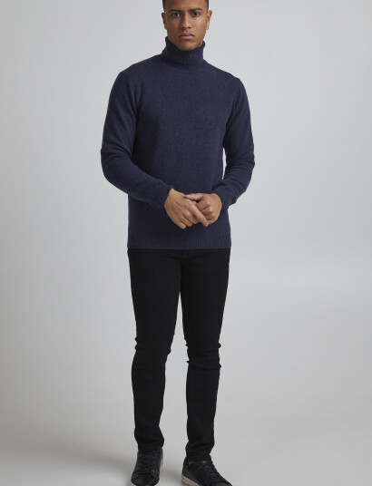 Casual Friday Cfkarl Roll Neck Bounty Knit Navy L