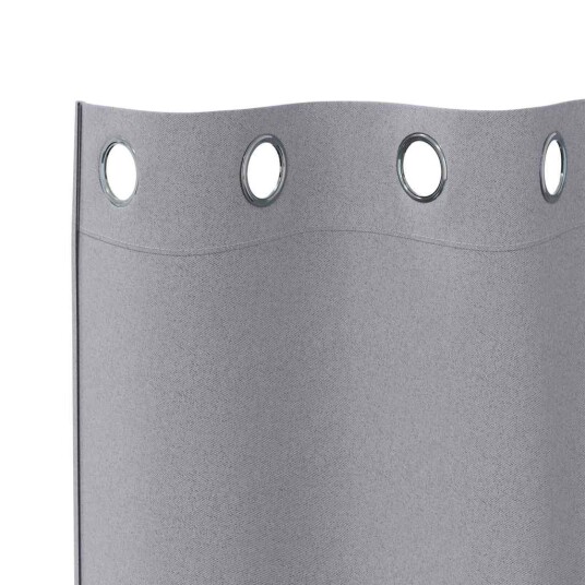 Gardiner med gardiner 2 pcs Lysegrå Polyester