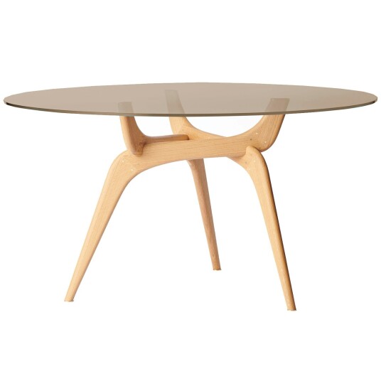 Brdr. Krüger Triiio Spisebord Ø135 cm Oljet Eik / Bronseglass