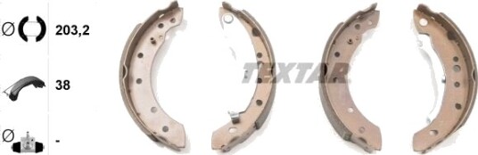 Bremsesko sett TEXTAR 91061800