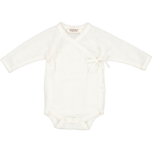 Marmar Belita newborn body wool pointelle – natural 62