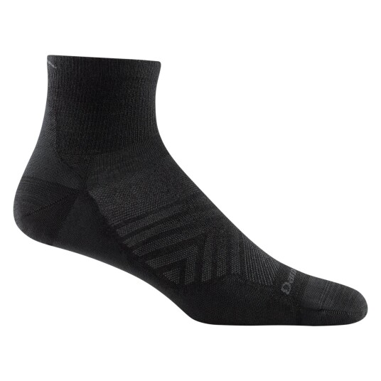 Darn Tough Men's Run Quarter Ultra-lightweight Running Sock Black Medium