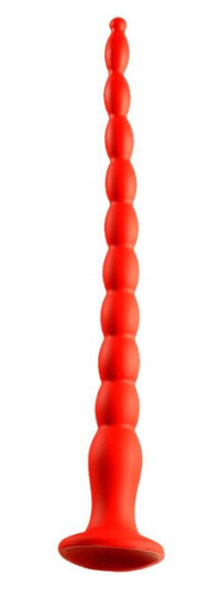 Stretch Worm Long Dildo Red 43cm