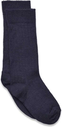 mp Denmark Wool Rib Knee Socks - NAVY - 40/42