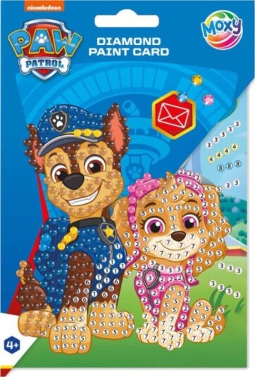 Paw Patrol Diamond Painting Kort Med Konvolutt