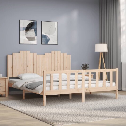 vidaXL Sengeramme med hodegavl 180x200 cm heltre 8720845974817