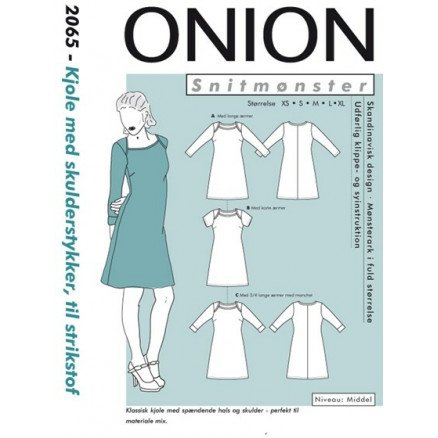 ONION Snittmønster 2065 Kjole med Skulderstykke Str XS XL