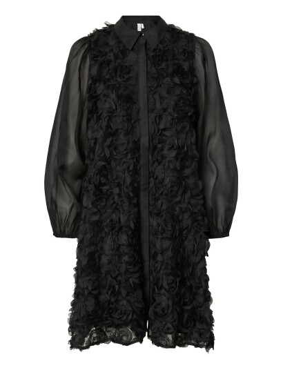 YAS Yasrosso Ls Shirt Dress   Black   36