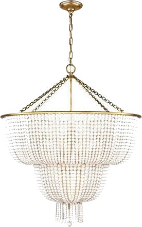 Jacqueline Two Tier Chandelier Antique Brass/Clear Glass