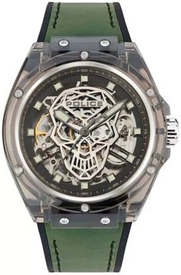 Police Herreklokke PEWGR1592404 Fitness Skjelettkuttet/Gummi Ø44 mm