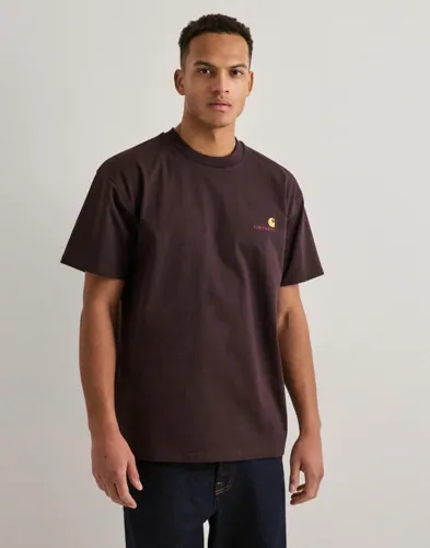 Carhartt Wip S/S American Script T Shirt Merkets t shirts Brun
