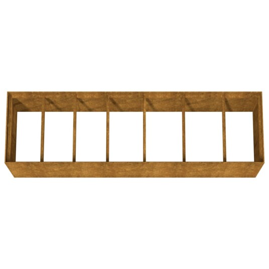 Høybed 280x80x80 cm cortenstål Høybed 280x80x80 cm cortenstål