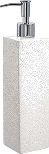 Cult Design Kub Orient oppvaskmiddel dispenser 25 cm hvit/sølv Cult Design Kub Orient oppvaskmiddel dispenser 25 cm hvit/sølv