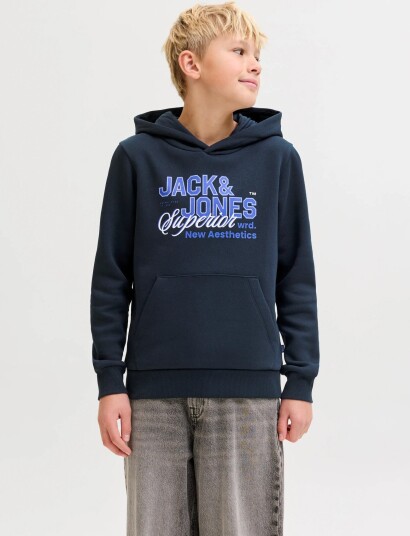 Jack & Jones Jjelogo Sweat Hood 2 Col 25/26 Noos Jnr Navy 128 Jack & Jones Jjelogo Sweat Hood 2 Col 25/26 Noos Jnr Navy 128