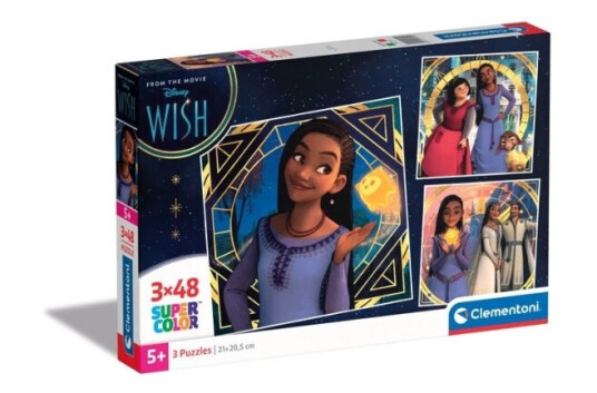 Clementoni Puzzle 3X48el Firkantet Disney Wish 25310