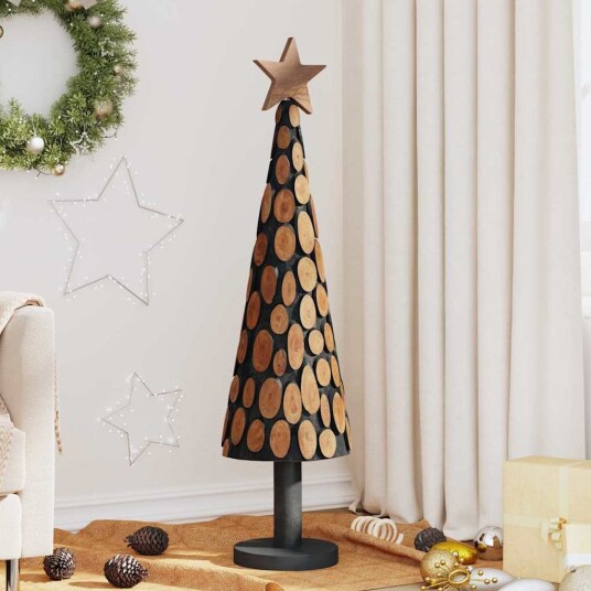  Juletre med stativ Brun 120 cm Heltre teak