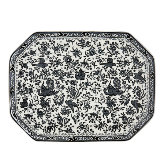 Burleigh Black Regal Peacock serveringsfat 34 cm