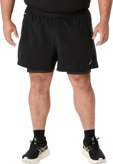 ASICS Road 2n1 5in Shorts Sort XL ASICS Road 2n1 5in Shorts Sort XL