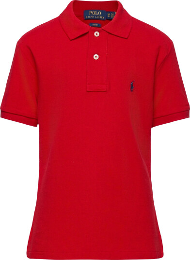 Ralph Lauren Kids Slim Fit Cotton Mesh Polo Shirt Red 163-174 Ralph Lauren Kids Slim Fit Cotton Mesh Polo Shirt Red 163-174