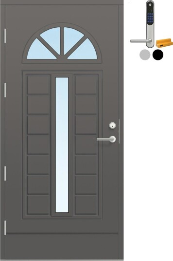 Ytterdør Bygg1 Fjell 13 Klarglass med Yale Entrus Ytterdør Bygg1 Fjell 13 Klarglass med Yale Entrus