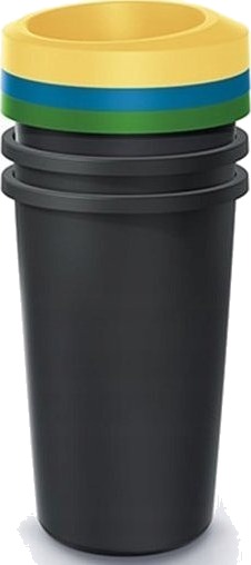 Prosperplast Søppeldunk Avfallsbinner 3X45 L Compacta R Sortibox Farge Prosperplast Søppeldunk Avfallsbinner 3X45 L Compacta R Sortibox Farge