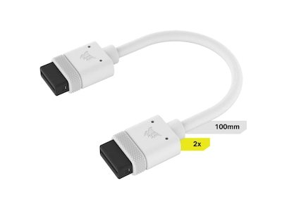 Corsair iCUE LINK Kable 2x 100mm (hvit) Corsair iCUE LINK Kable 2x 100mm (hvit)