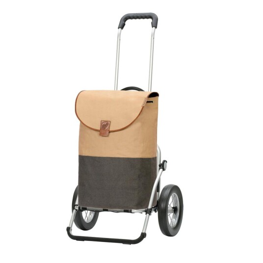 Royal Shopper PRIYA med detaljer i ekte skinn 36 liter Beige