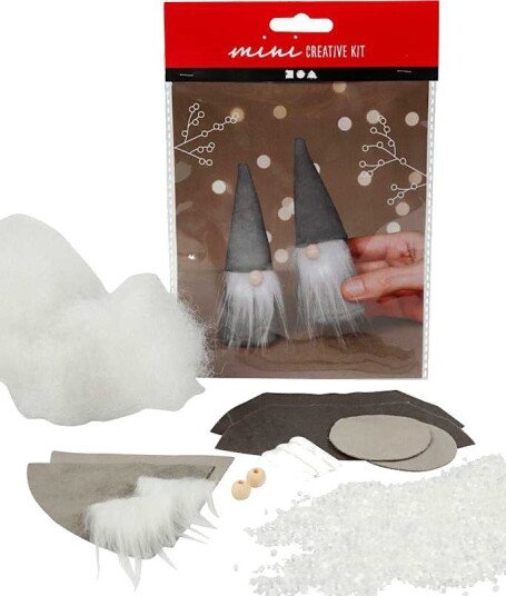 Materiellsett Creativ Company Mini DIY Kit Grå Nesenisser 2 Stk/ 0 Sett