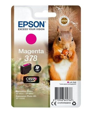 Epson 378 - magenta - original - ink cartridge - Blekkpatron Rød Epson 378 - magenta - original - ink cartridge - Blekkpatron Rød