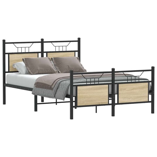 Sengeramme uten madrass sonoma eik 120x190 cm konstruert tre 4106807