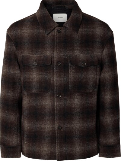 Selected Slmmitch Wool Blend Shacket Noos Brown M