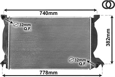 VAN WEZEL 03002206 Radiator motorkjøling VAN WEZEL 03002206 Radiator motorkjøling