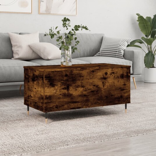  Salongbord røkt eik 90x44,5x45 cm konstruert tre 8721012112803