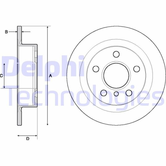 Bremseskive DELPHI BG4706C