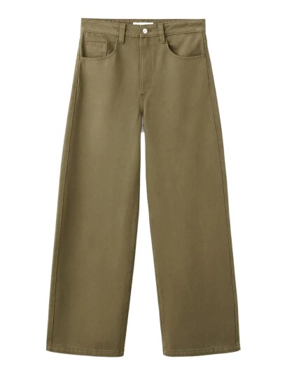 Mango Mid Rise Balloon Jeans Khaki green 46 Mango Mid Rise Balloon Jeans Khaki green 46