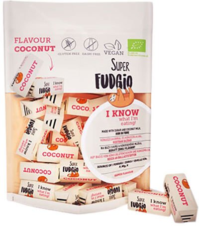 Super Fudgio Karameller med kokos Ø - 150 g Super Fudgio Karameller med kokos Ø - 150 g