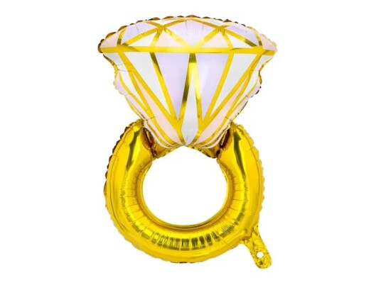 PartyDeco Folieballong Diamantring