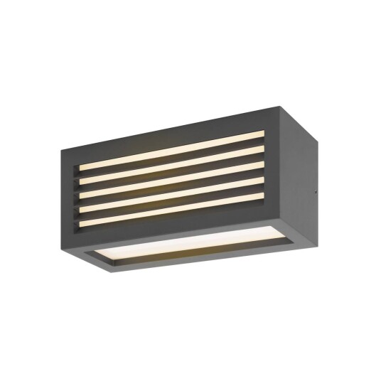 Box vegglampe utendørs 19W 3000 Kelvin IP54 - Antrasitt