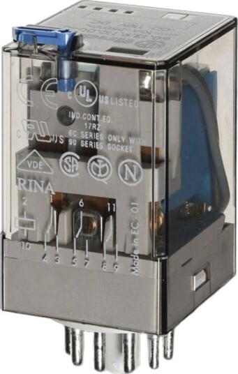 Finder 60.13.9.220.0040 Kontaktrelé 230 V/Dc 10 A 3 Omkoblere 10 Stk