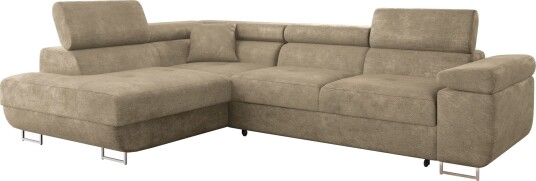 Gabina 4 seters sovesofa med sjeselong   beige