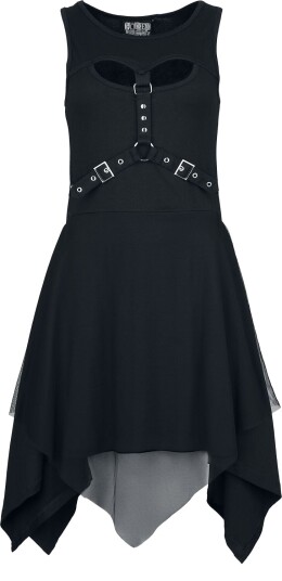Poizen Industries   Goth Kort kjole   Helmi Dress   XS til 4XL   Damer   svart