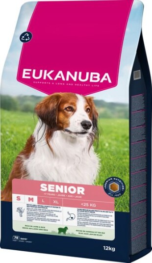 Eukanuba Senior Lam og Ris 12 kg Hundemat for Små og Mellomstore Raser