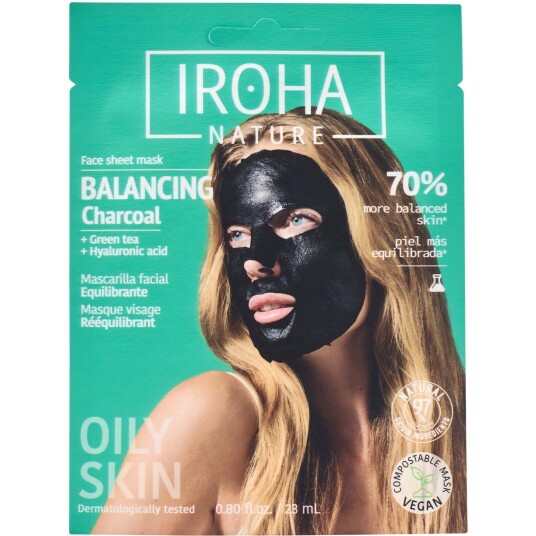 Iroha Nature Balancing Charcoal Face Sheet Mask